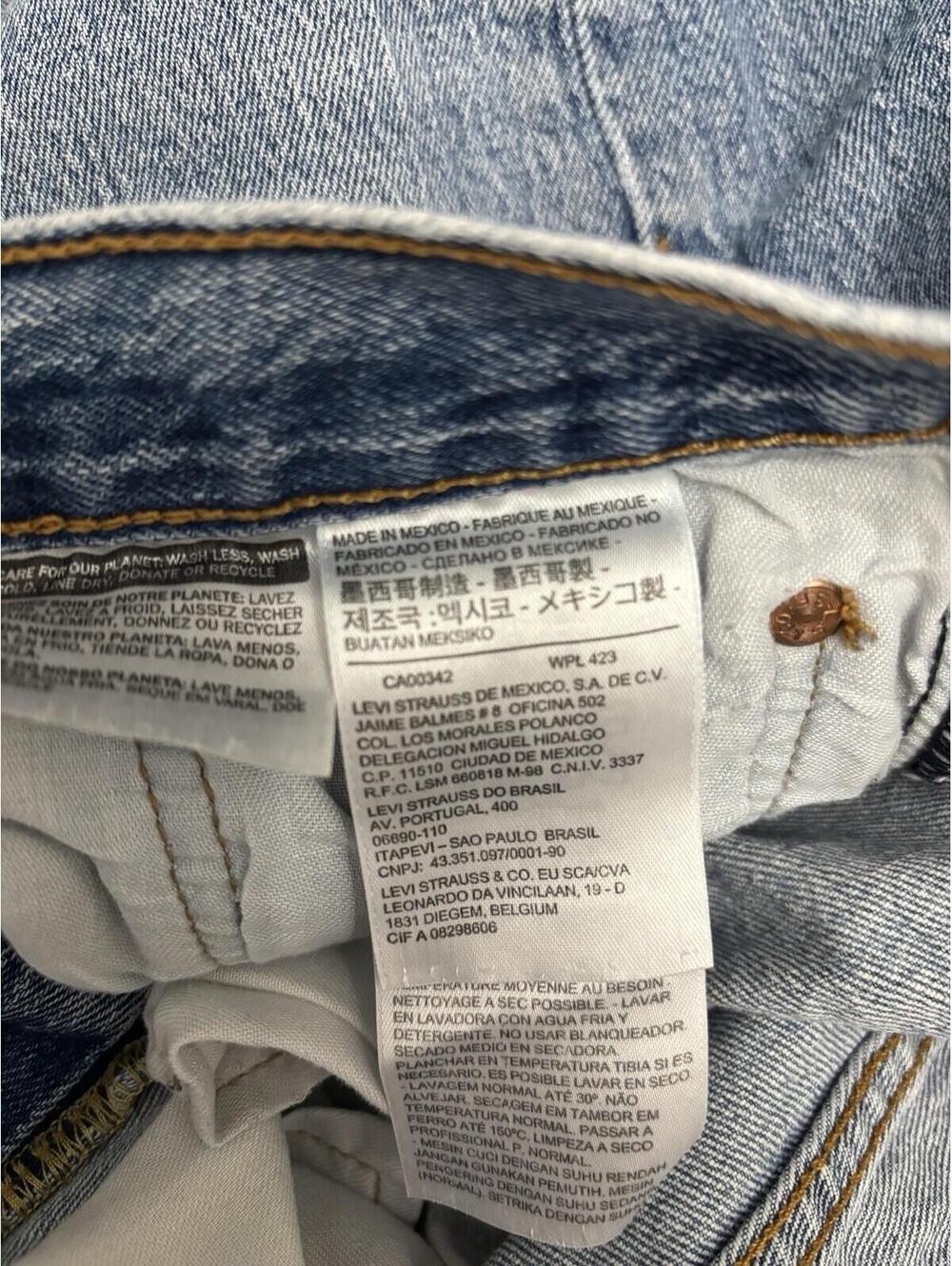 Men’s Vintage Made InMexico 501 High Rise Button Zip Straight L Jeans Size 32x32 - Picture 5 of 7